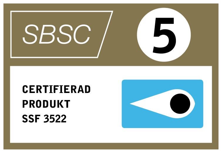 SBSC certifierad produkt klass 5 logga